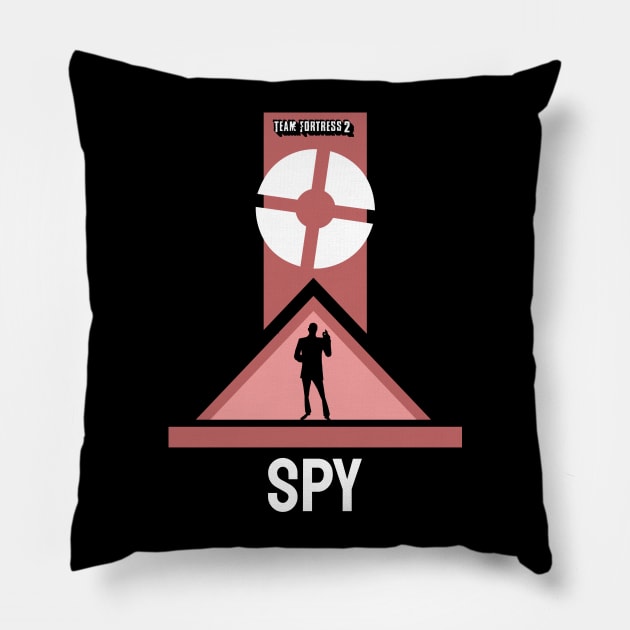 Spy Team Fortress 2 Pillow by mrcatguys