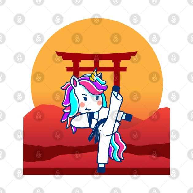 Karate Unicorn Martial Arts Cute But Dangerous by xoxocomp