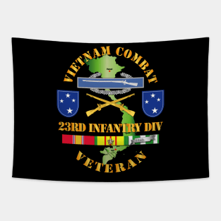 Vietnam Combat Infantry Veteran w 23rd Inf Div SSI V1 Tapestry