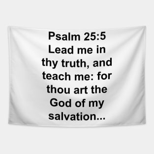 Psalms 25:5 King James Version (KJV) Bible Verse Typography Tapestry