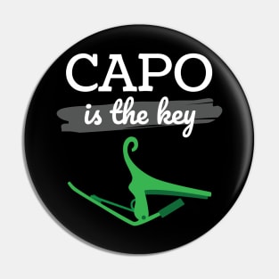 Capo is the Key Green Capo Dark Theme Pin