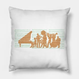 Silhouette de Jazz Pillow