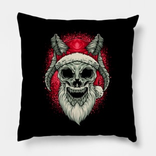 SANTA SKULL HORN HEAD Pillow