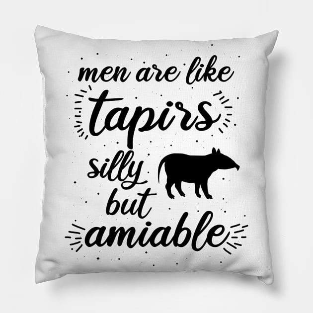 verrücktes Tapir Geschenk Valentinstag Männer Pillow by FindYourFavouriteDesign