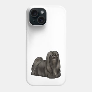 Dog - Lhasa Apso - Black Phone Case