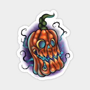 Spooky pumpkin jack o lantern Magnet