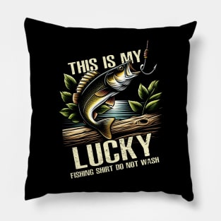 This Is My Lucky Fishing - Do Not Wash Walleye Pillow
