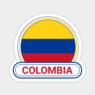 Colombia Country Badge - Colombia Flag Magnet
