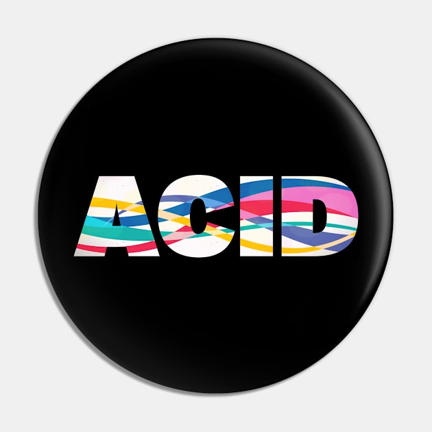 ACID House EDM Techno Raver DJ Rave Festival Gifts Pin by BIGUP