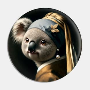 Wildlife Conservation - Pearl Earring Koala Meme Pin