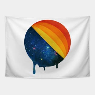 Cosmic retro ice cream roll melting Tapestry