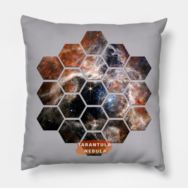 Tarantula Nebula: James Webb Space Telescope Pillow by Da Vinci Feather