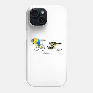 B Kliban cat - cat riding a bicycle Phone Case