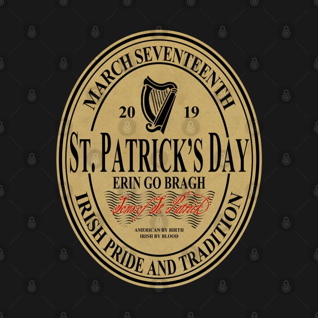 St. Patrick's Day oval label by ianscott76