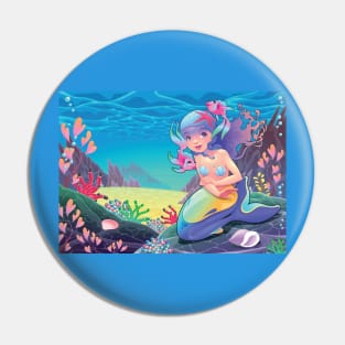 Mermaid and Fish 2 Pin