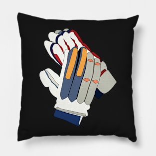 Cricket Batting Gloves Clipart Pillow