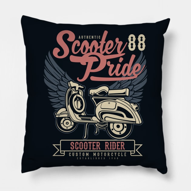 Scooter Pride Pillow by lionkingdesign