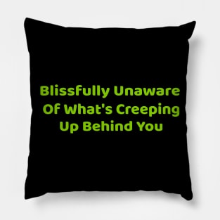 Funny Creepy Halloween tee shirt Pillow