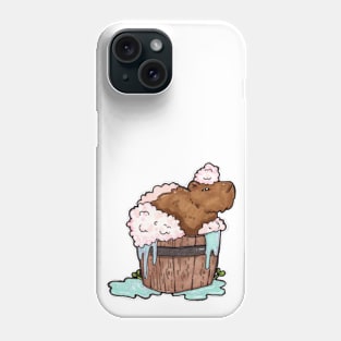 bubble bath capybara Phone Case