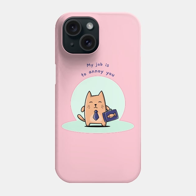 Annoying Cat Funny Phone Case by Tip Top Tee's