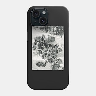 Santa in a Fix illustration 1911 Phone Case