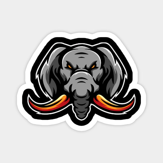 Face Elephant Magnet by stephens69