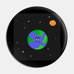 Sad planet Pin