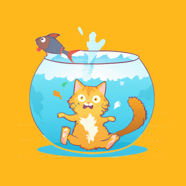 CAT IN FISHBOWL by MGphotoart