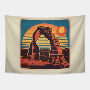 Moab Utah Arches Vintage Sunset Tapestry