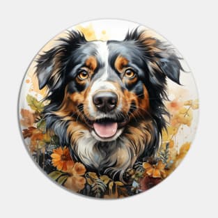 Pretty Dog Art For Dog Lovers Pin