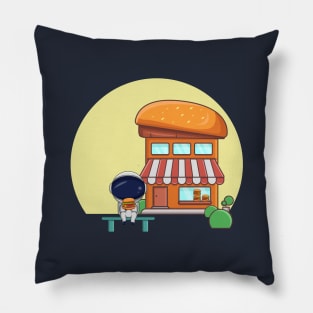 BURGER SHOP AND ASTRO Pillow