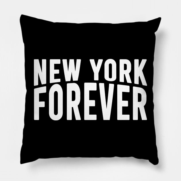 NEW YORK FOREVER BLACK FANMADE Pillow by rsclvisual