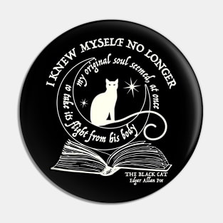 Poe's cat design in ivory Pin