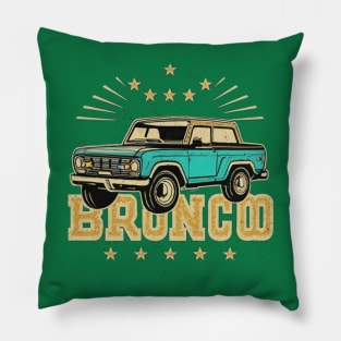 Retro 1987-1991 Ford Bronco w/Tires Pillow