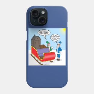 Sleigh Outhouse for Santa Phone Case