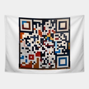 RickRoll QR Code Splatter Painting Tapestry