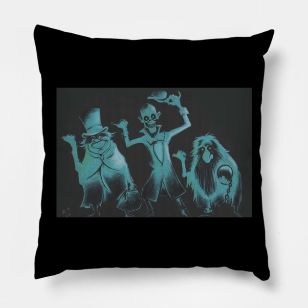 Hitchhiking Ghosts Pillow by EdsThreads