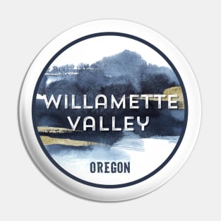 Willamette Valley, Oregon Watercolor Design Pin