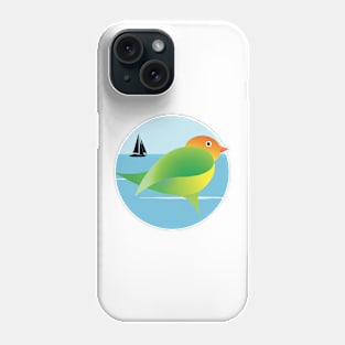 Cute garden birdies: Sailboat Phone Case