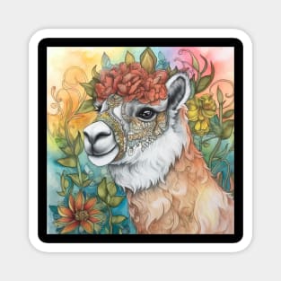 Alpaca drawing Magnet