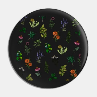 Herbal pattern Pin