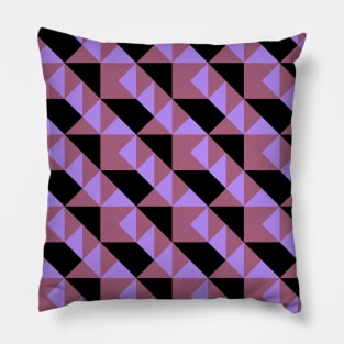 ’Zangles’ - in Dusky Pink and Lilac on a Black base Pillow