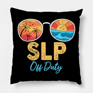 Slp Off Duty Sunglasses Happy Last Day Of School Summer Pillow