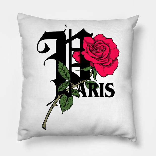 From Paris with Love Pillow by CHAKRart