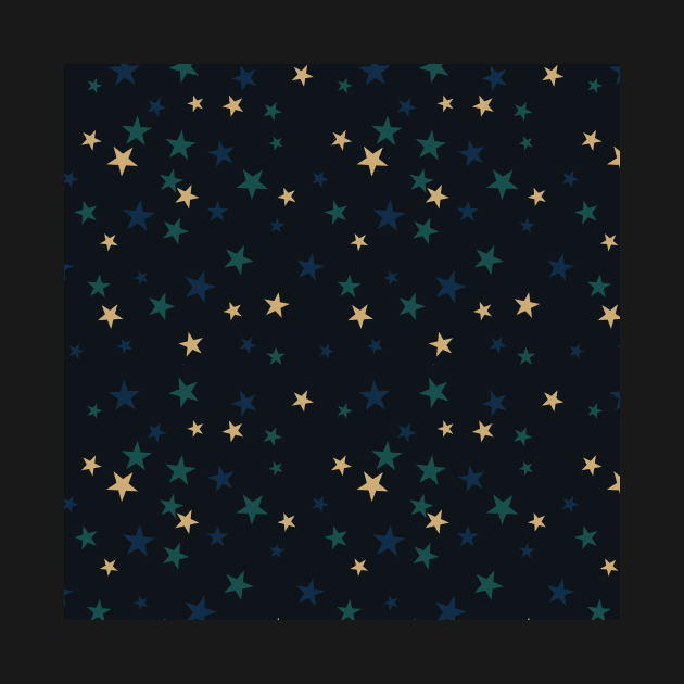 Sparking Stars - Art Deco - Minimalist Colorful Holidays by GenAumonier