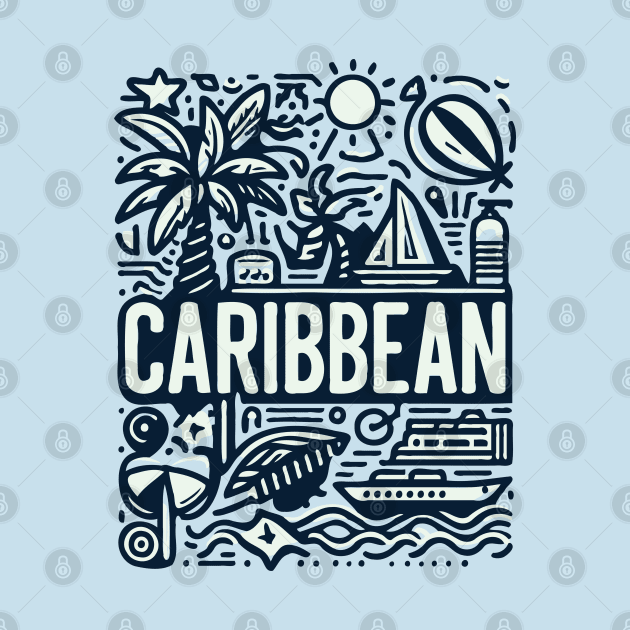 Vintage Caribbean Typography Design by Trendsdk