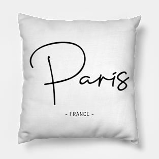 Paris, France Design (BLACK PRINT) Pillow