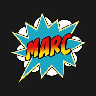 Boys Marc Name Superhero Comic Book T-Shirt