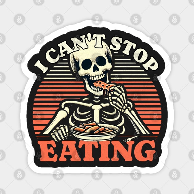 Can't Stop Eating Skeleton Magnet by BeanStiks