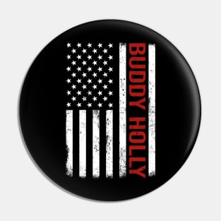 Graphic Buddy Proud Name US American Flag Birthday Gift Pin